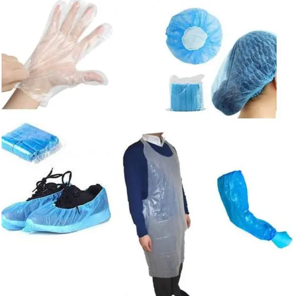 Kit 80 dispositifs jetables gants couvre-chef couvre-chaussures manches