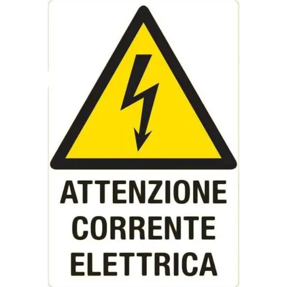 12x Panneau "Attention Électricité" 20x30 cm Plastifié en PVC