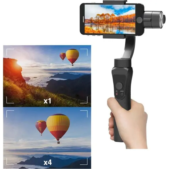 Stabilisateur de smartphone pour images, photos, vidéos, mouvements, poignée...
