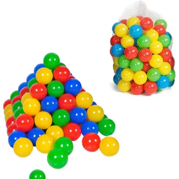 Balles jeu colorées pour enfant Sachet de 40 balles semi-rigides Diamètre 7cm