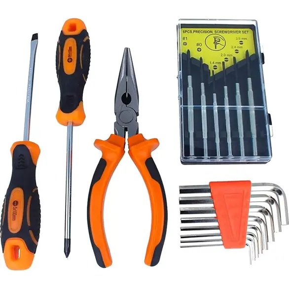 Kit d'outils de 17 pièces Outils de bricolage professionnels Tournevis à main