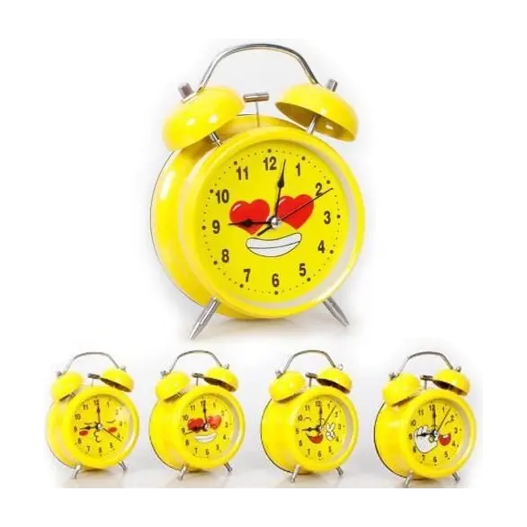 Horloge de Table Joli Réveil Mécanique avec Pile Rétro Double Cloche