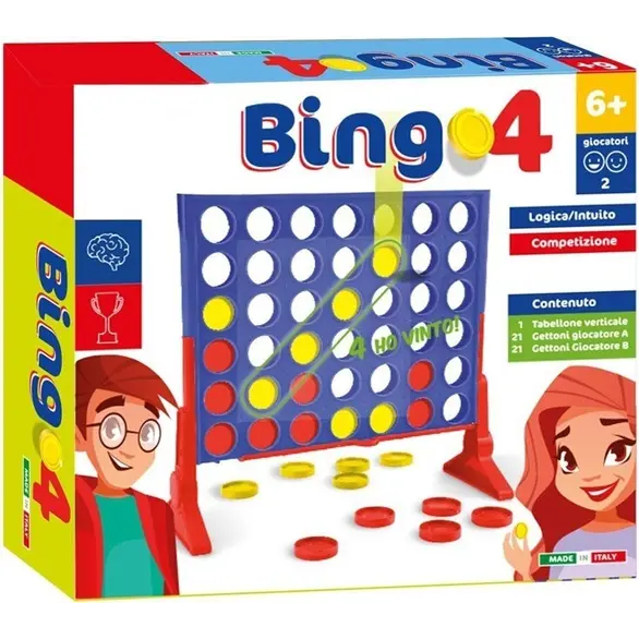 Faites quatre en ligne jeu de plateau Bingo pour les enfants à partir de 6 ans