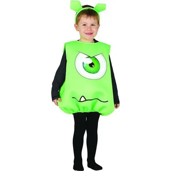Costume Halloween Déguisement Monstre Monstre Alien Vert 6-12 mois