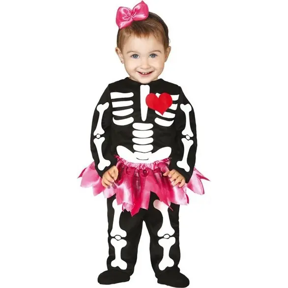 Déguisement de carnaval Halloween pour bébé squelette 6-12 mois