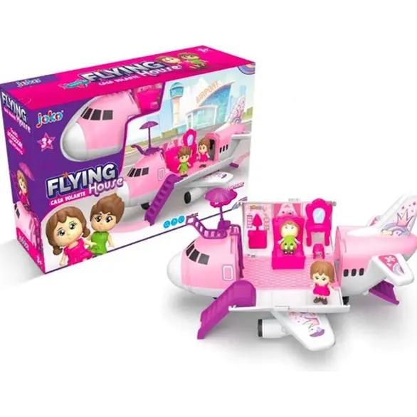 Avion jouet pour filles, ouverture d'avion avec 2 maisons de poupées