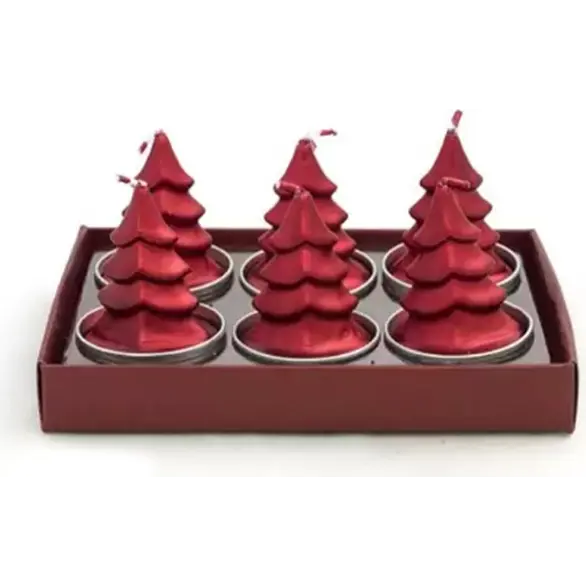Bougies de Noël 6 pièces Décoration d'arbre de Noël Fêtes Argent Or Rouge...