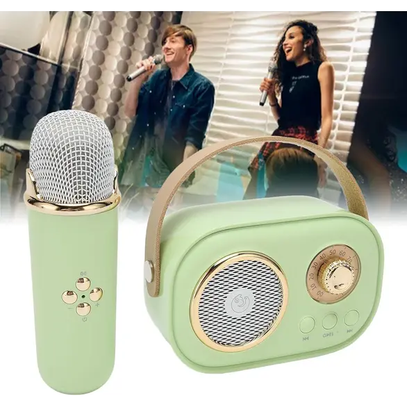 Mini haut-parleur Portable sans fil Microphone Bluetooth effets 6 effets vocaux