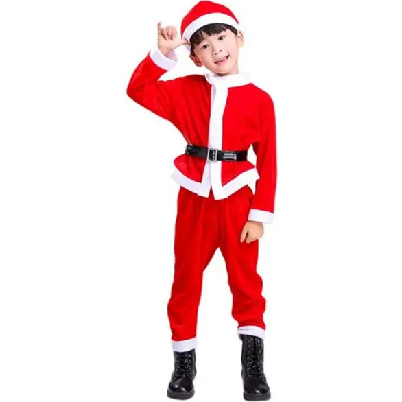 Costume de Père Noël avec chapeau pour enfants de différentes tailles 1-8 ans...