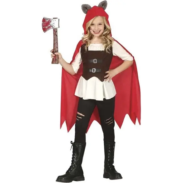 Costume Halloween petit chaperon rouge horreur pour filles 3 à 12 ans...