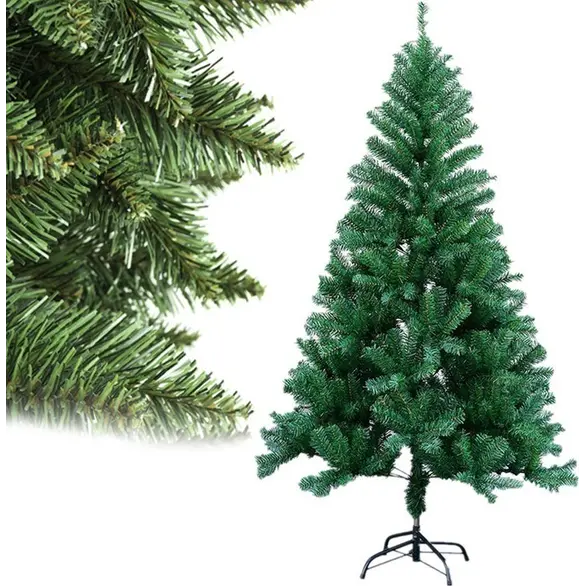 Arbre de Noël artificiel en PVC vert réaliste, différentes tailles, à décorer...
