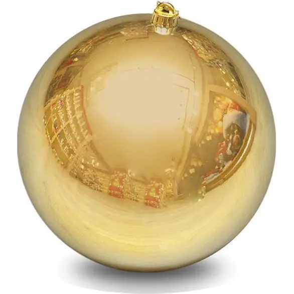 Boule de Noël 20cm Boule Or Brillant Idée Cadeau Décorations Sapin de Noël PVC