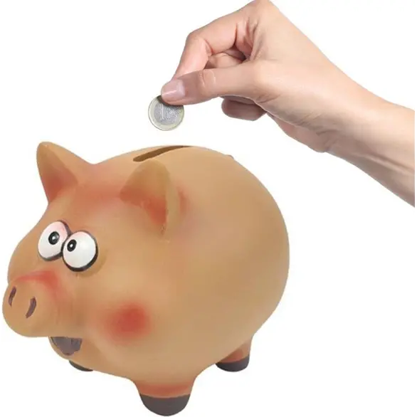 Jolie tirelire cochon en céramique rose cochon 12x7x8cm porte monnaie