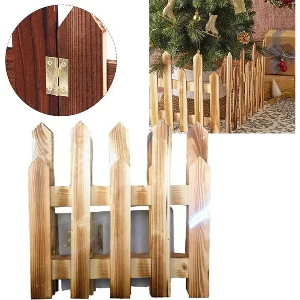 Clôture en bois pour clôture d'arbre de Noël jardin de différentes tailles...
