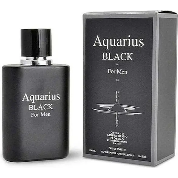 Aquarius Black Parfum Homme 100 ml Eau de Toilette Spray Idée Cadeau pour Lui