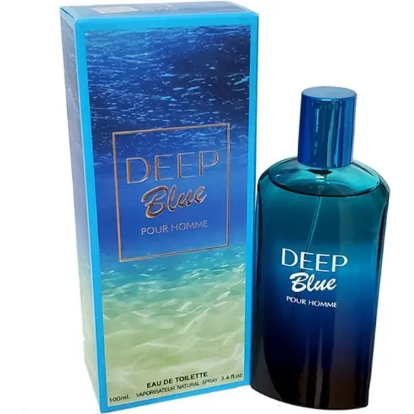 Deep Blue Perfume Homme Eau de Toilette pour Homme 100ml Idée cadeau pour lui