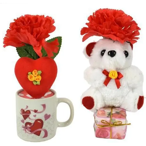 Coffret cadeau tasse ours en peluche, pour anniversaire Saint-Valentin