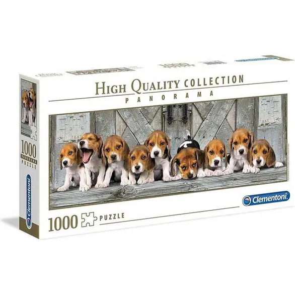 Puzzle 1000 pièces Chiots Beagle Chiens Animaux Chiot Haute Qualité 98x33 cm