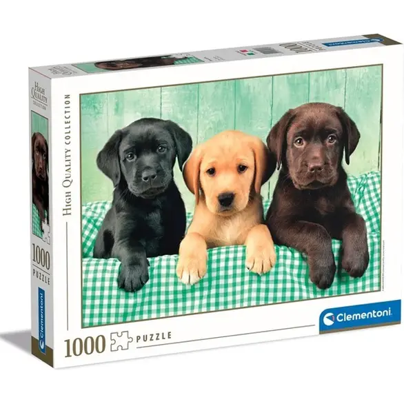 Puzzle 1000 pièces Trois Labradors Petits Chiens Chiots Animaux 69x50cm 10 ans+