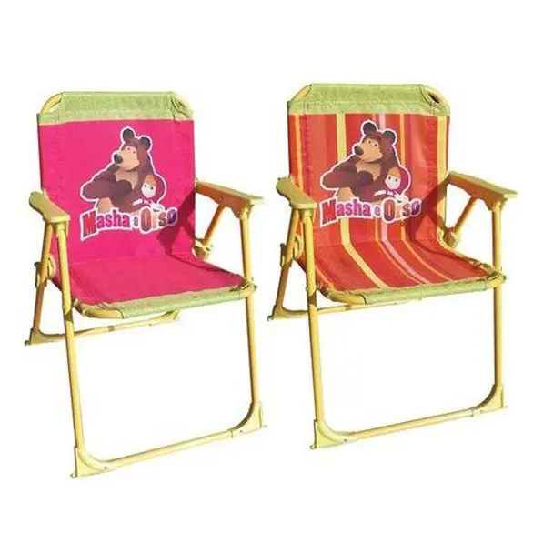 Chaise pliante pour enfants, chaise en métal, siège enfant Masha et l'ours