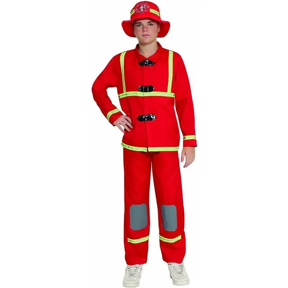 Costume de carnaval de pompier Déguisement de pompier pour garçons 14-16 ans