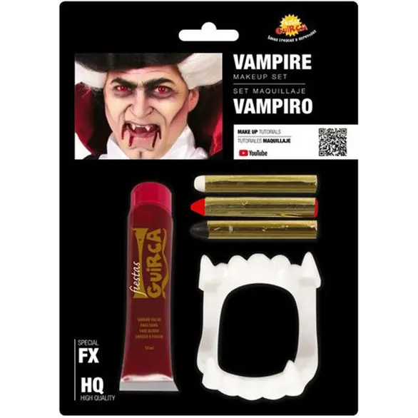 Maquillage de carnaval de vampire, fausses dents de sang pour le visage bouche