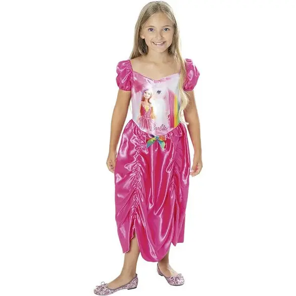 Costume de princesse Barbie de carnaval pour filles de 3 à 10 ans, fête (3-4...