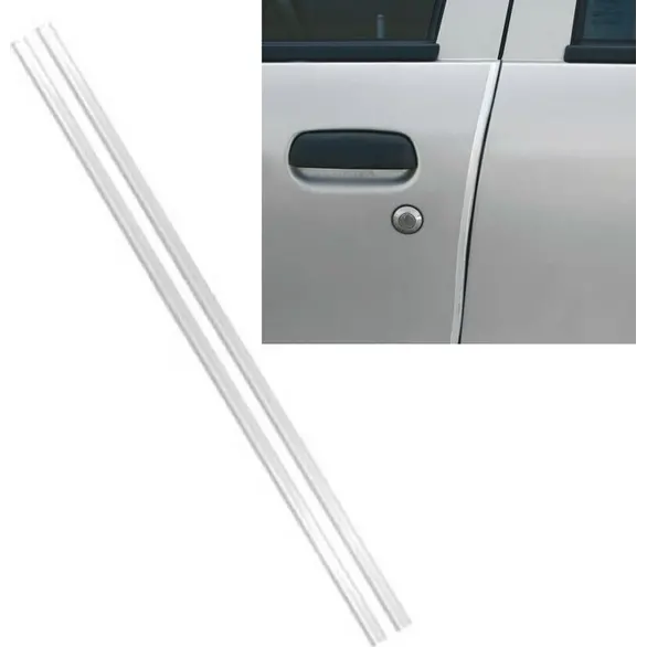 Paire de protections de porte de voiture transparentes, emboîtables, 65 cm