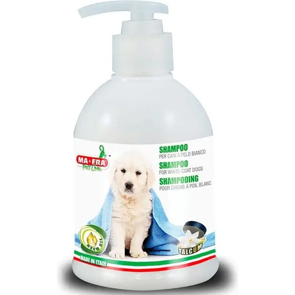 MAFRA Shampooing nettoyant pour chiens, soins pour chiens, fourrure blanche,...