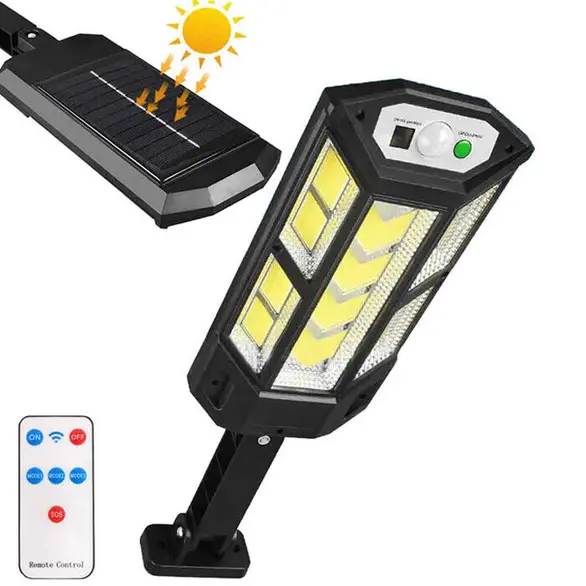 Projecteur solaire LED capteur mouvement lumière extérieure télécommande IP65...