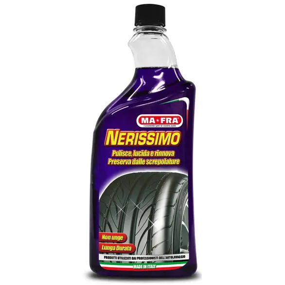 Nerissimo Opaque Rénovateur de pneus 1000ml Noir Voiture Moto Pneus