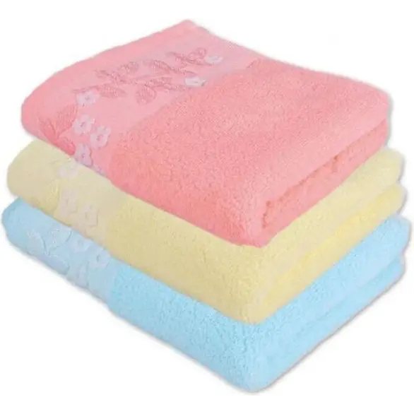 12x lot de serviettes en coton 75x35 cm salle de bain invités visage doux coloré