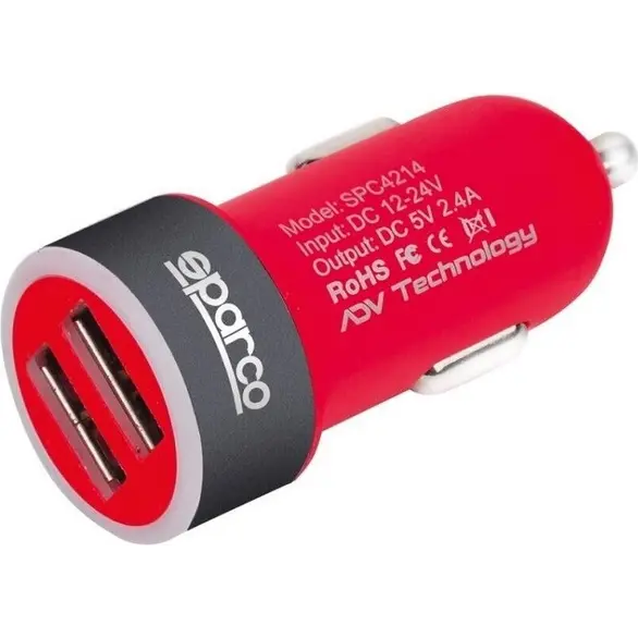 Chargeur USB 12V/24 prise allume-cigare rouge Double Port pour voiture Van