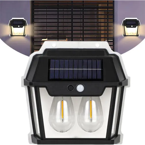Spot d'extérieur, lampe LED rechargeable à énergie solaire avec détecteur de...
