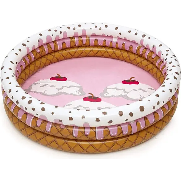 Piscine Donut Gonflable Ronde 160x38cm Jardin Enfants 3 Anneaux Mer