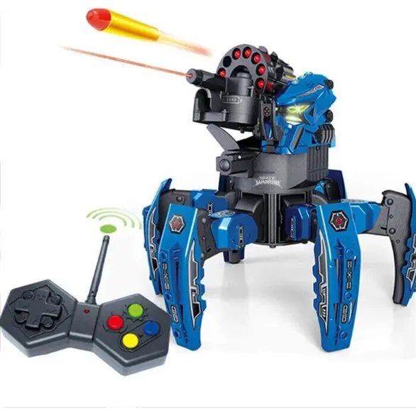 Un robot jouet télécommandé interactif alimenté par batterie tire des...
