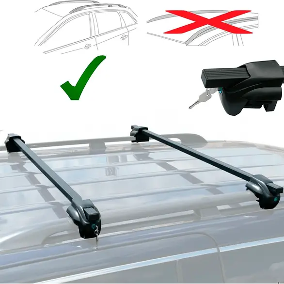 Barres de toit universelles pour voiture avec clé et serrure 120 cm