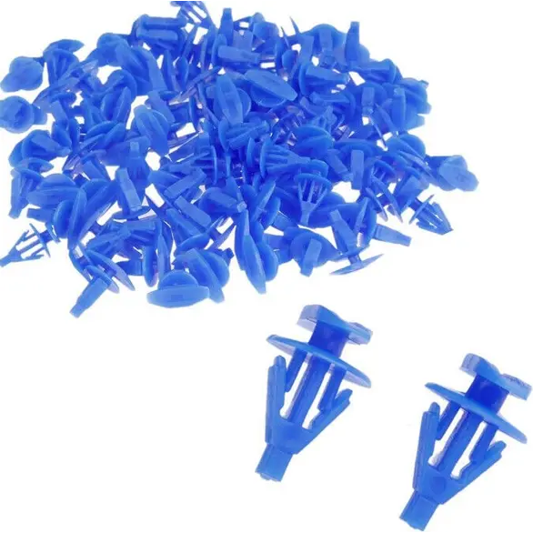 240x Clips à rivets en plastique bleu, Clips de fixation universels pour voiture