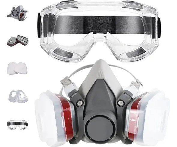 Masque de protection Anti poussière filtre gaz lunettes transparentes peinture