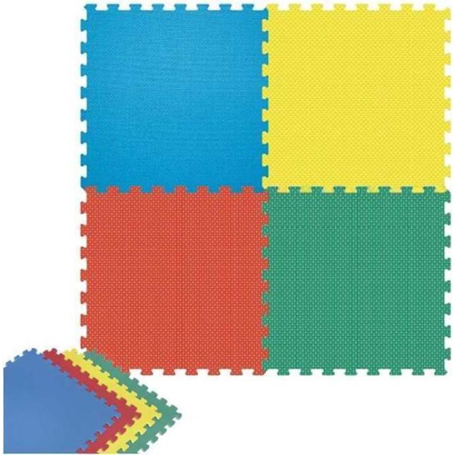 4pcs Puzzle tapis pour enfants 60x60 cm Tapis en caoutchouc coloré pour enfants