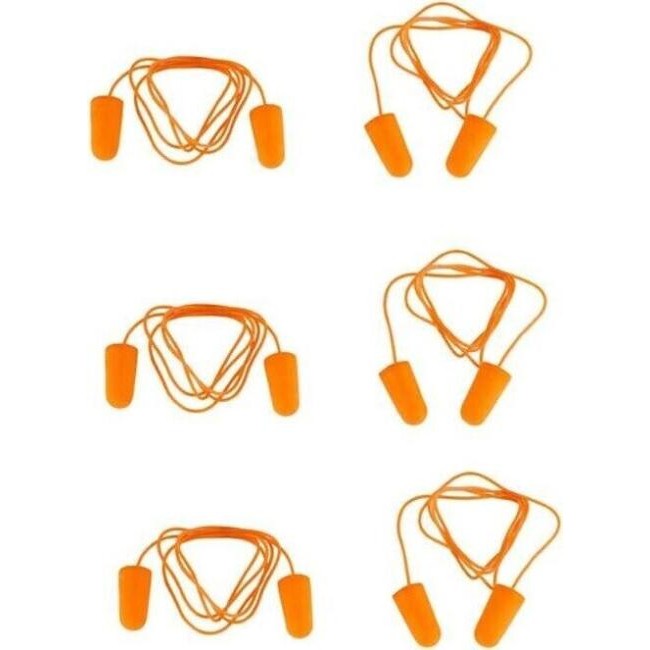 6 paires de bouchons oreilles antibruit avec cordon étude travail 32dB sommeil