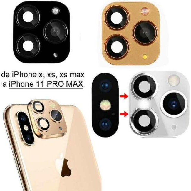 3x faux autocollant d\'appareil photo iPhone X XS Max à iPhone 11 PRO MAX...