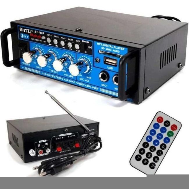 BT188A Amplificateur audio stéréo Bluetooth 2 canaux pour voiture HI-FI USB...