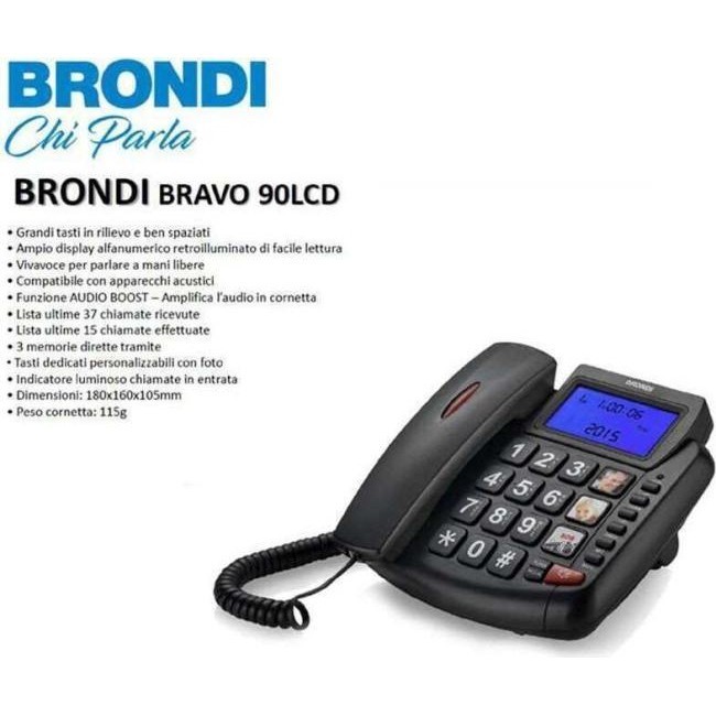 Brondi bravo 90 téléphone fixe noir 4