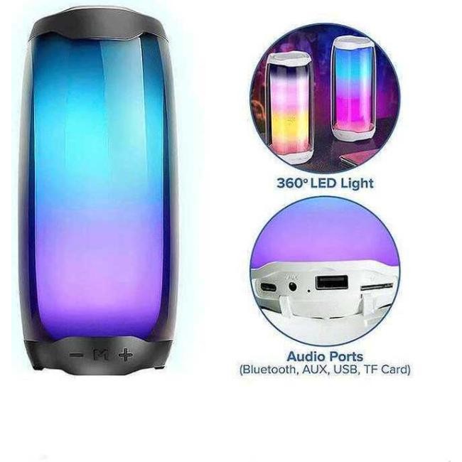 Haut-parleur LED Haut-parleur Portable Bluetooth Sans fil Stéréo USB RVB AUX...