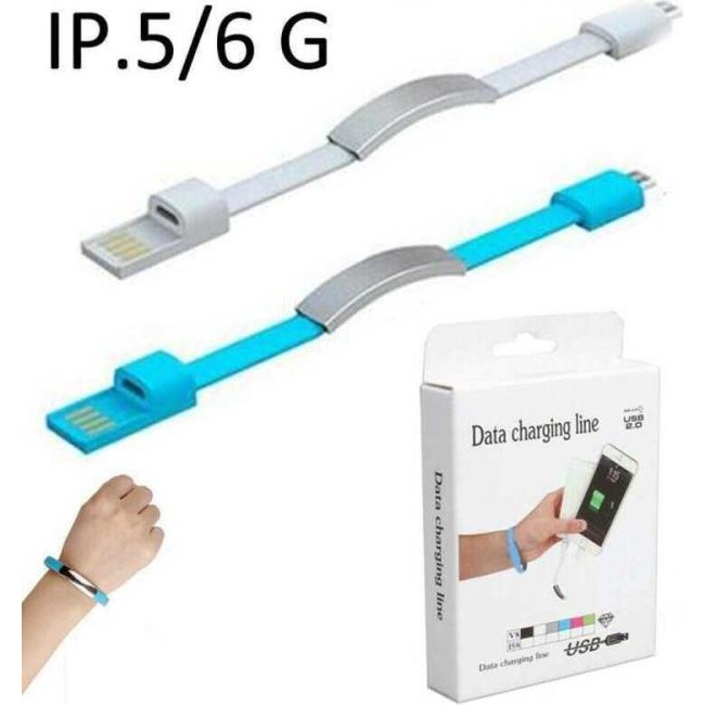 Câble data USB 2.0 bracelet chargeur compatible adaptateur Lightning jack 3