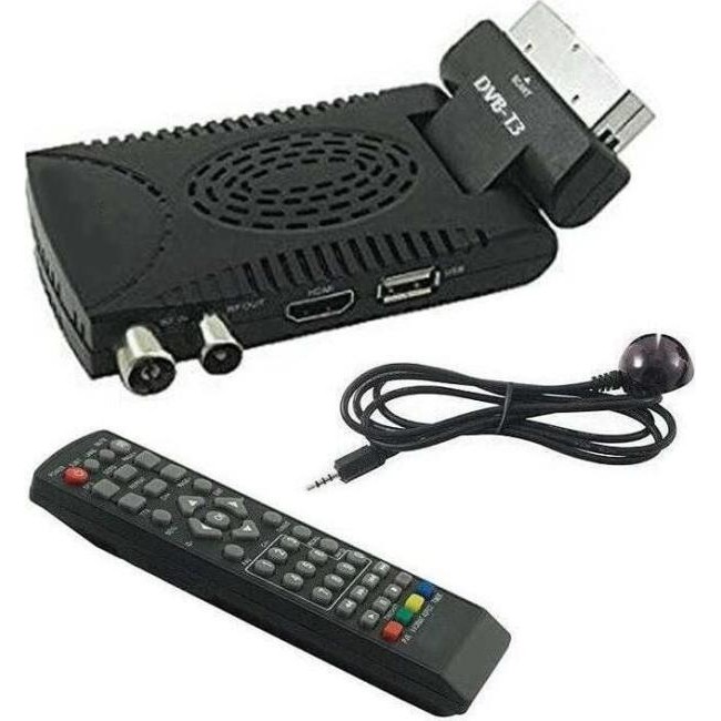 Mini décodeur numérique terrestre DVB-T3 péritel USB FULL HD HDMI H265...
