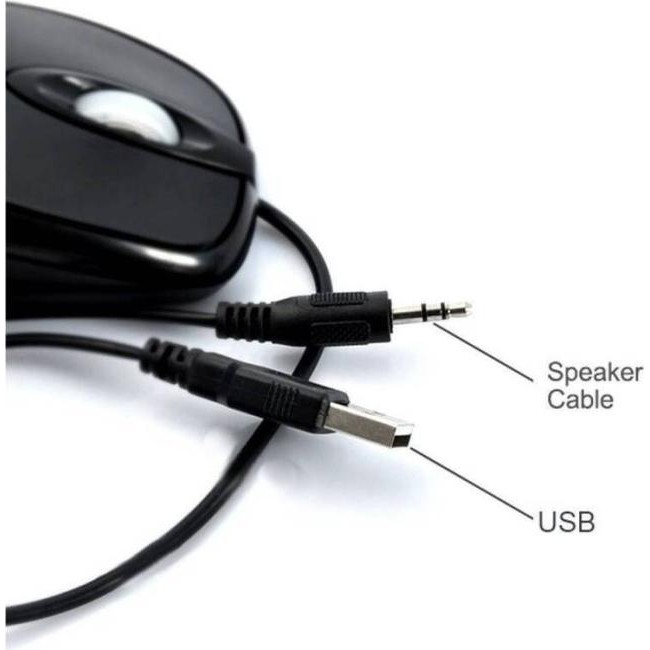Souris optique mini haut-parleur haut-parleur câble USB trois touches...
