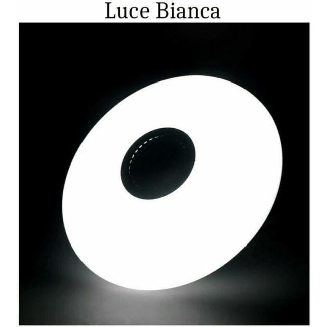 LAMPADINA LED BLUETOOTH UFO LUCE BIANCA RGB LAMPADA CASSA ALTOPARLANTE 3