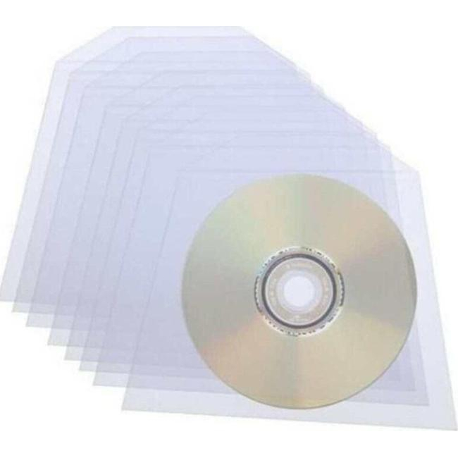 Pochettes 100 CD étui DVD PVC transparent vide avec fermeture à rabat